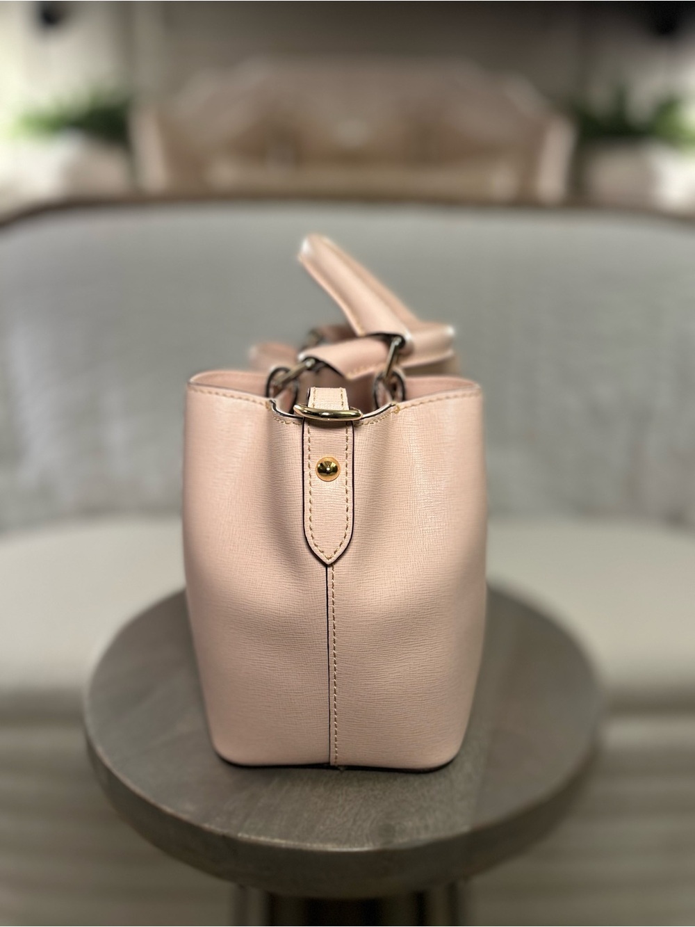 Dooney and Bourke Saffiano Mini Barlow in BLUSH - Picture 4 of 9